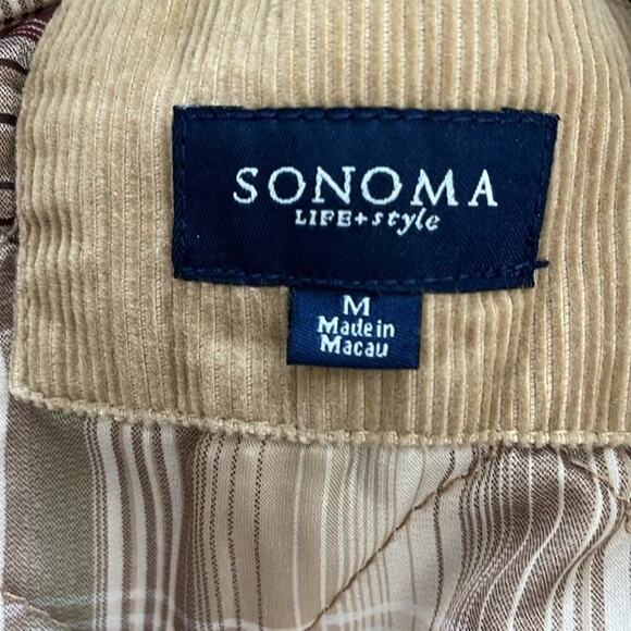 Sonoma Corduroy and Plaid Quilted Jacket Size M - Picture 3 of 4